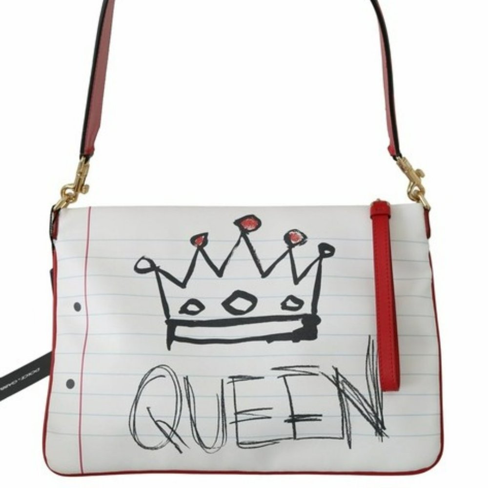 BNWT Dolce & Gabbana White Crown Queen Cleo Purse / Shoulder Bag